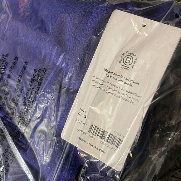 NWT Athleta Altitude Polartec® Half Zip Sweatshirt Purple L - Picture 6 of 6